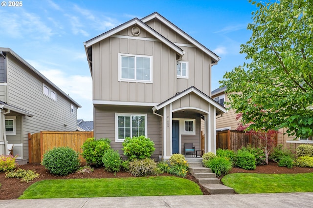 21889 SW Cedar Brook Way, Sherwood, OR 97140 - view of front of property featuring board and batten siding and covered porch