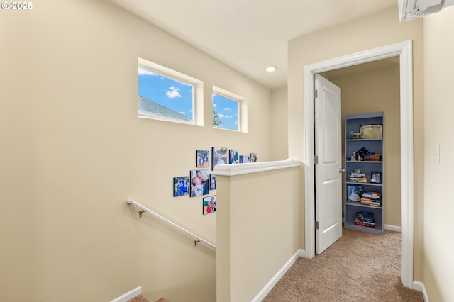21889 SW Cedar Brook Way, Sherwood, OR 97140 - corridor featuring an upstairs landing, carpet, and recessed lighting