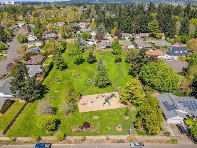aerial perspective of suburban area