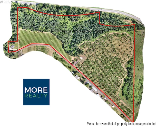 48025 NW Strohmayer Rd, Forest Grove, OR 97116 - map / location with property parcel outlined