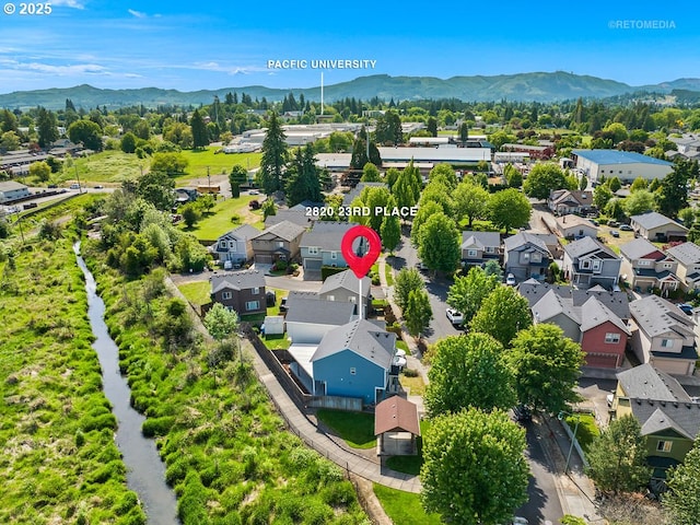 2820 23rd Pl, Forest Grove, OR 97116 - aerial perspective of suburban area featuring mountains