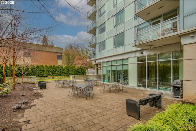 view of patio featuring area for grilling