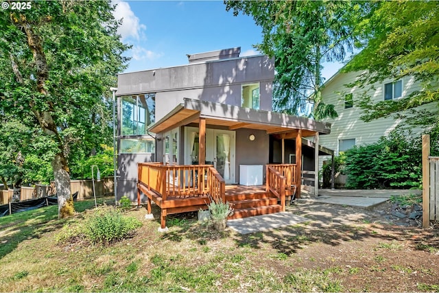 2696 Moon Mountain Dr, Eugene, OR 97403 - back of property with stucco siding