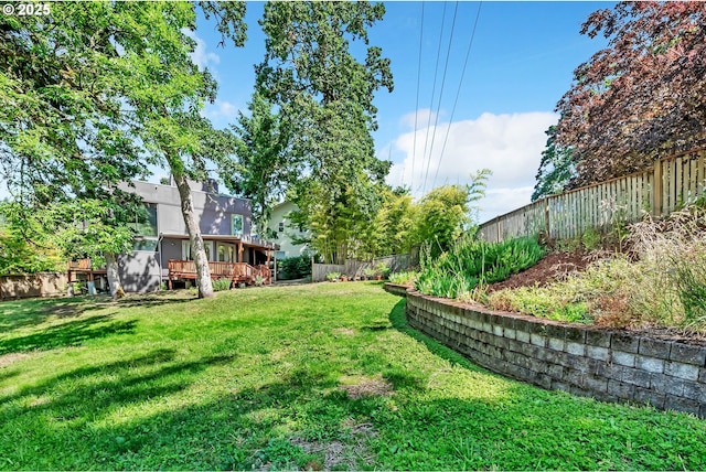 2696 Moon Mountain Dr, Eugene, OR 97403 - fenced backyard featuring a deck
