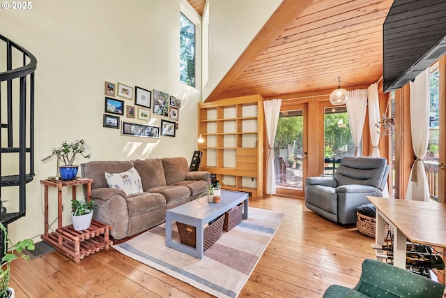 2696 Moon Mountain Dr, Eugene, OR 97403 - living room featuring light wood finished floors and a high ceiling