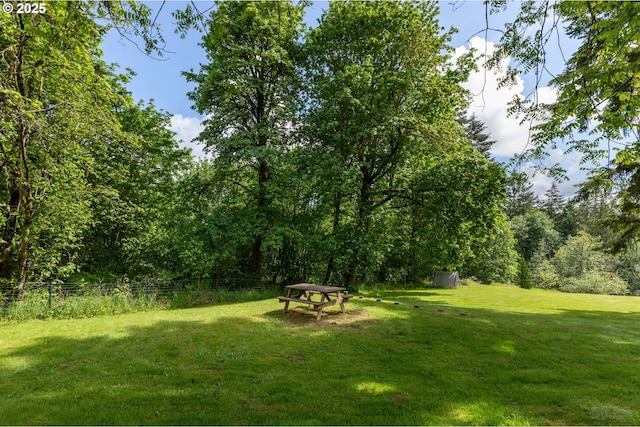 view of green lawn