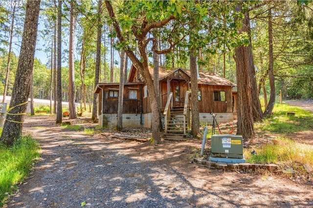 rustic home featuring crawl space and a sunroom