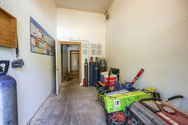 interior space with concrete flooring