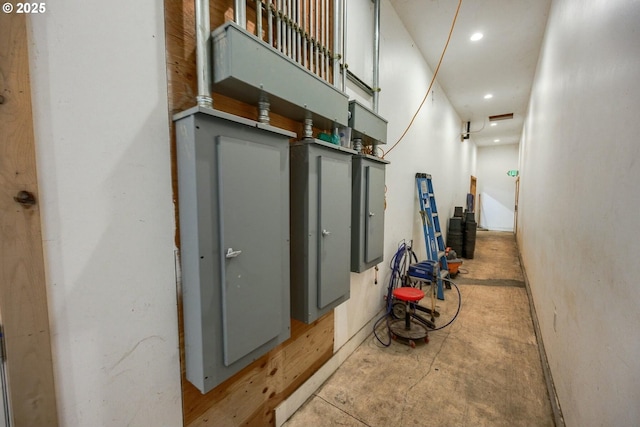 interior space featuring recessed lighting