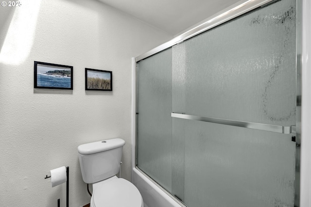 117 E Cushman St, Yacolt, WA 98675 - bathroom featuring toilet and enclosed tub / shower combo