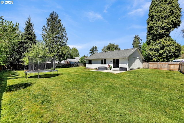 117 E Cushman St, Yacolt, WA 98675 - view of yard featuring a trampoline and a patio