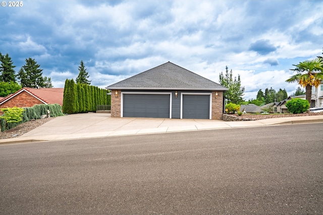 garage with driveway