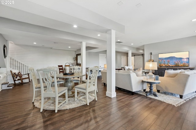 20265 SE Poco Ln, Amity, OR 97101 - dining room with wood finished floors and recessed lighting