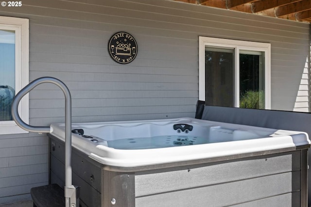 20265 SE Poco Ln, Amity, OR 97101 - exterior space featuring wood walls and a tub with jets