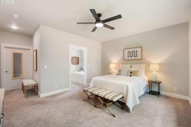 3466 N Holladay St, Cornelius, OR 97124 - bedroom featuring carpet flooring, connected bathroom, and a ceiling fan