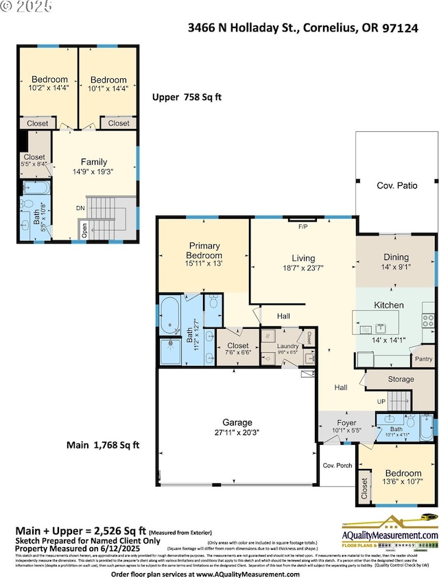 3466 N Holladay St, Cornelius, OR 97124 - view of home floor plan