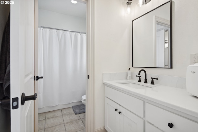 3534 NW Maple St, Camas, WA 98607 - bathroom featuring toilet, vanity, and tile patterned flooring