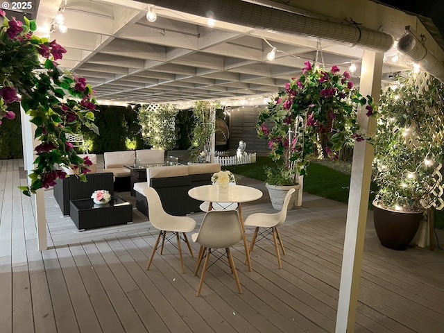 deck with outdoor lounge area