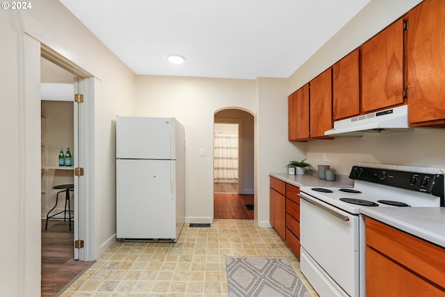 kitchen with white appliances