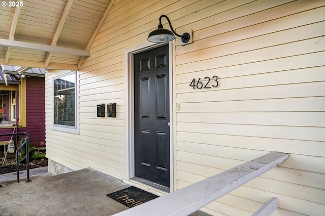 view of doorway to property