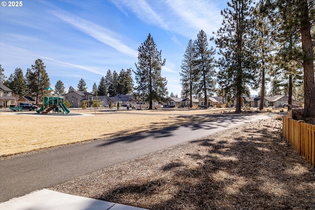 view of street with a residential view