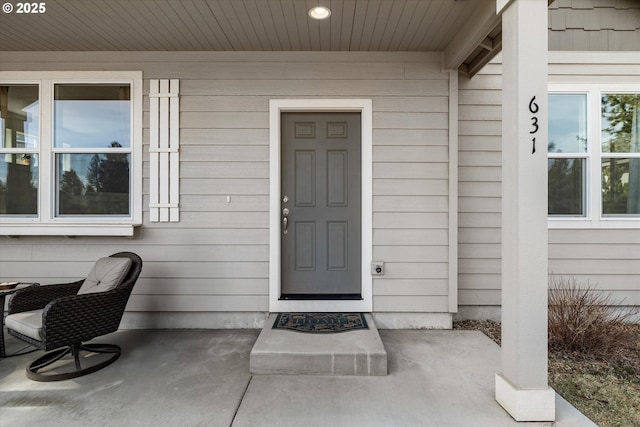 view of doorway to property