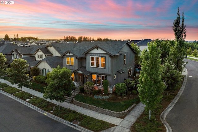 10449 SW Denmark St, Wilsonville, OR 97070 - craftsman inspired home featuring a residential view and board and batten siding