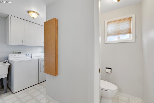 laundry area featuring independent washer and dryer