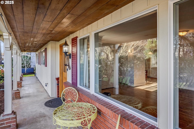 exterior space featuring covered porch