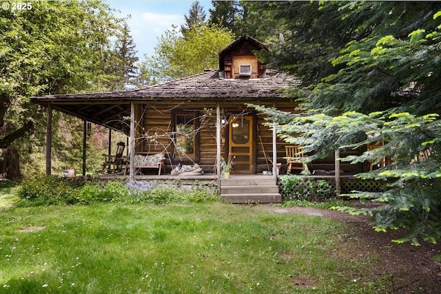 2128 Starveout Creek Rd, Azalea, OR 97410 - back of house featuring a porch