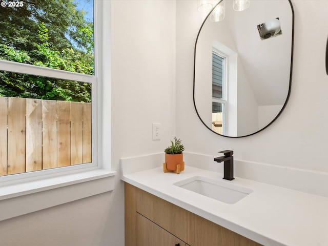 bathroom featuring vanity