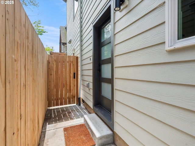 view of doorway to property
