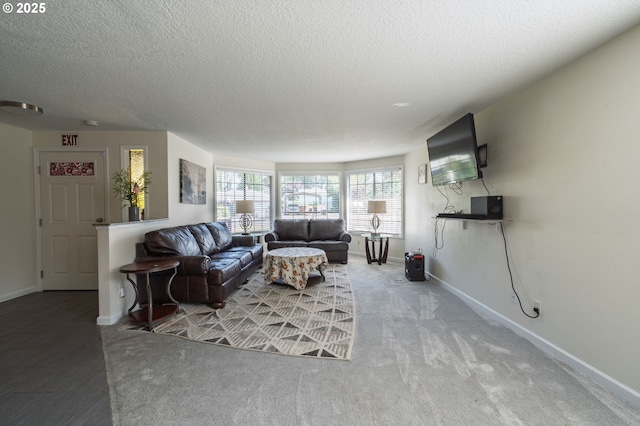 3584 NE Brogden St, Hillsboro, OR 97124 - living room featuring a textured ceiling and baseboards