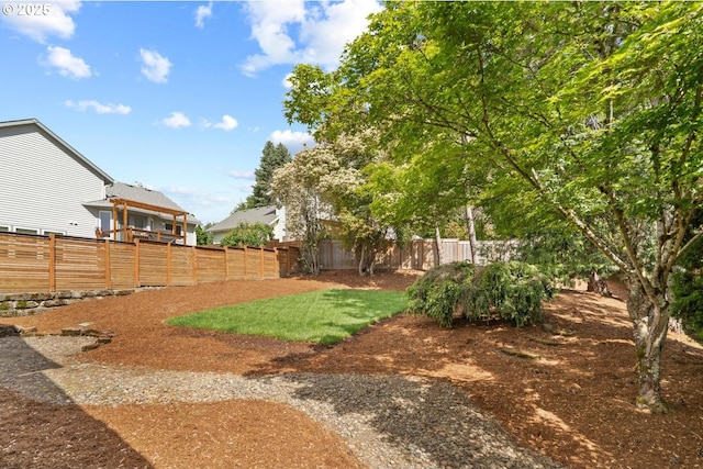 view of fenced backyard