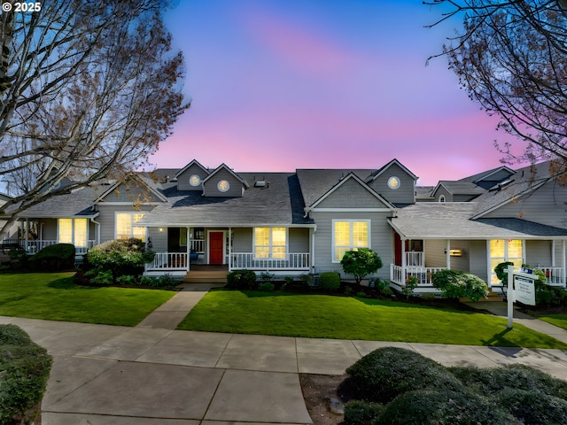 2001 E Evergreen Blvd, Vancouver, WA 98661 - view of front of home with a porch, a front yard, and roof with shingles