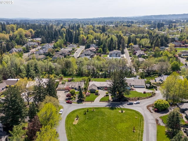 bird's eye view with a residential view