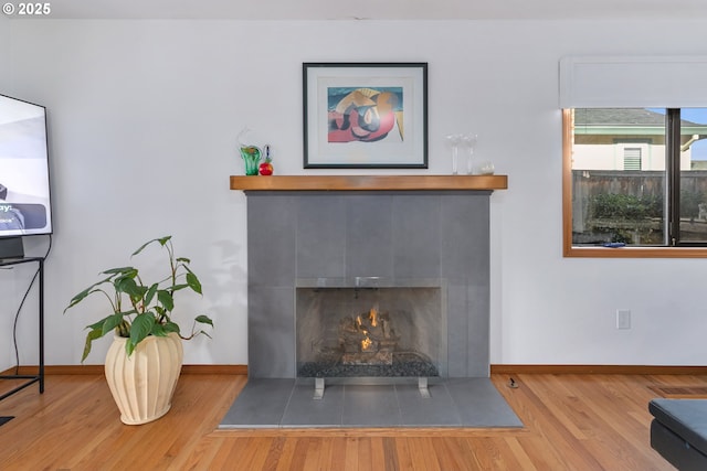 room details with hardwood / wood-style flooring