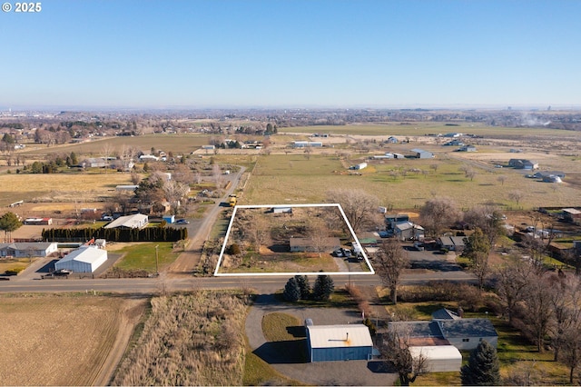 bird's eye view featuring a rural view