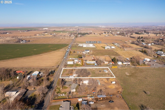 aerial view featuring a rural view