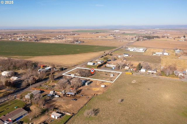 aerial view featuring a rural view