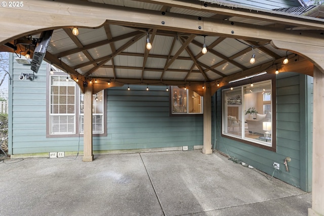 view of patio / terrace with a gazebo