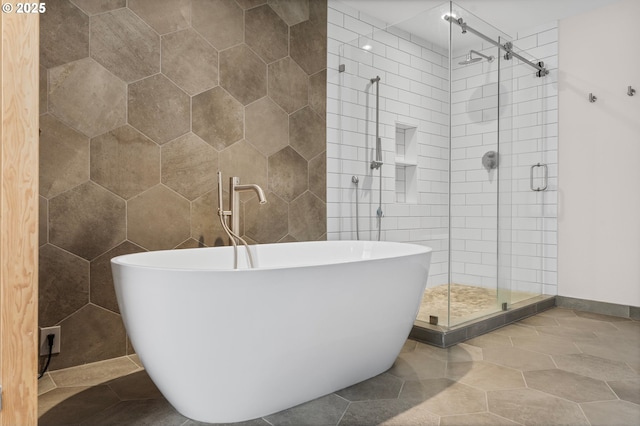 11769 SW 129th Pl, Tigard, OR 97223 - full bathroom with a stall shower and a freestanding bath