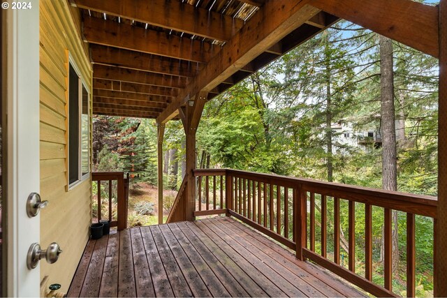 view of wooden terrace