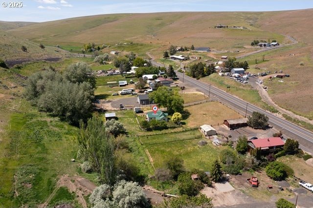880 Heppner Spray Hwy, Heppner, OR 97836 - aerial view of property and surrounding area featuring rural landscape