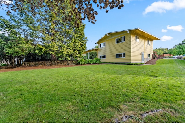 view of grassy yard