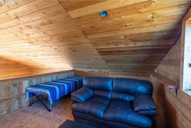 76 Big Springs Rd, Goldendale, WA 98620 - bedroom with wooden walls, wood ceiling, and vaulted ceiling
