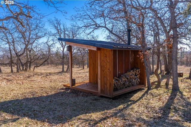 view of shed