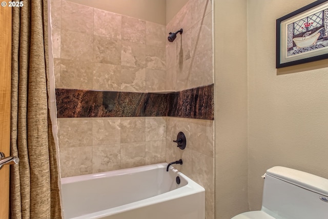 17907 SW Cicero Ct, Beaverton, OR 97007 - bathroom with shower / tub combo with curtain and toilet