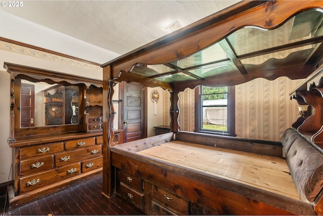 406 8th St, Springfield, OR 97477 - bedroom with dark wood-style flooring and lofted ceiling