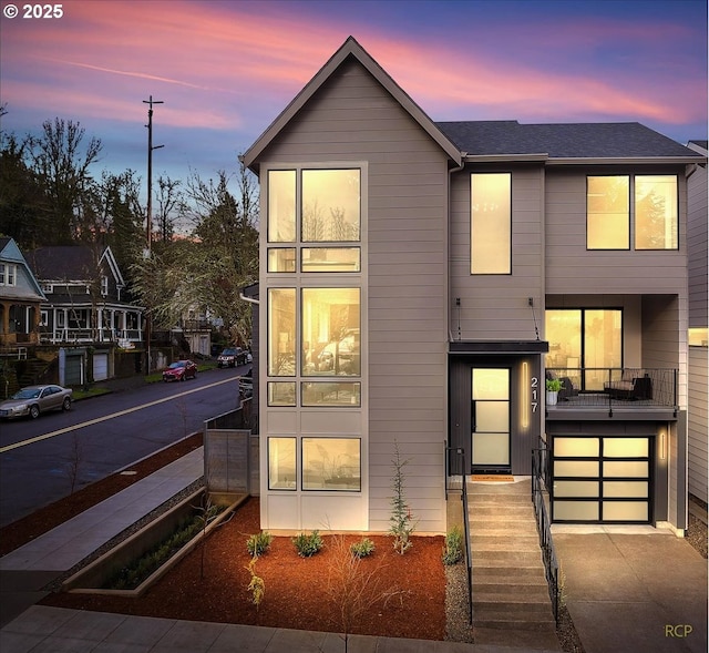 modern home with a garage